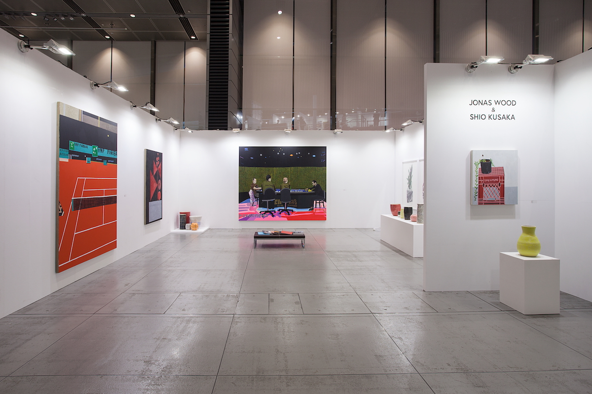 Installation view, artwork, left to right: Jonas Wood, Shio Kusaka, Photo: Naohiro Utagawa