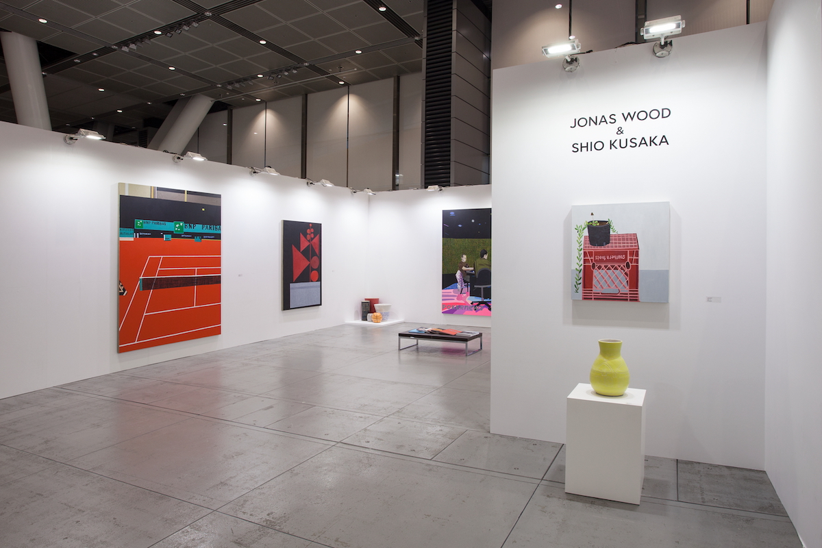 Installation view, artwork, left to right: Jonas Wood, Shio Kusaka, Photo: Naohiro Utagawa