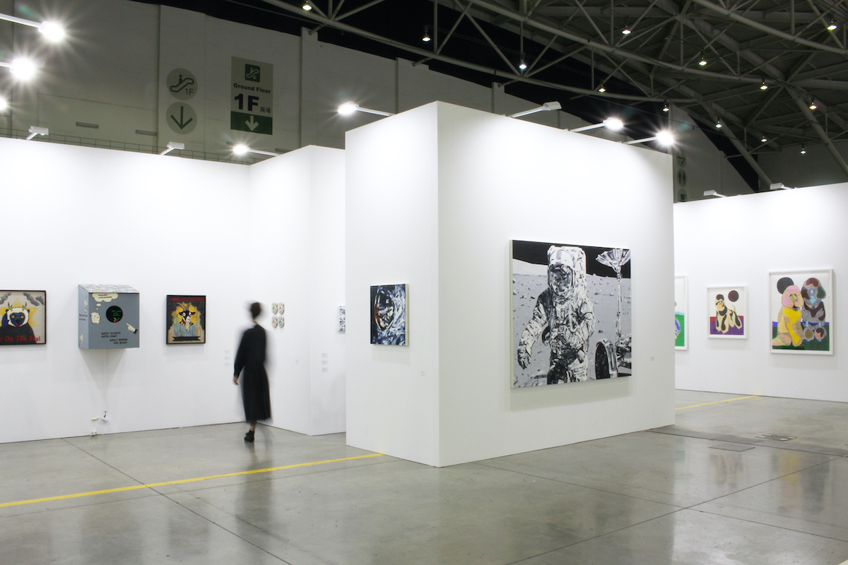 Installation view, artwork, left to right: Koichiro Takagi, Michael Kagan, Susumu Kamijo