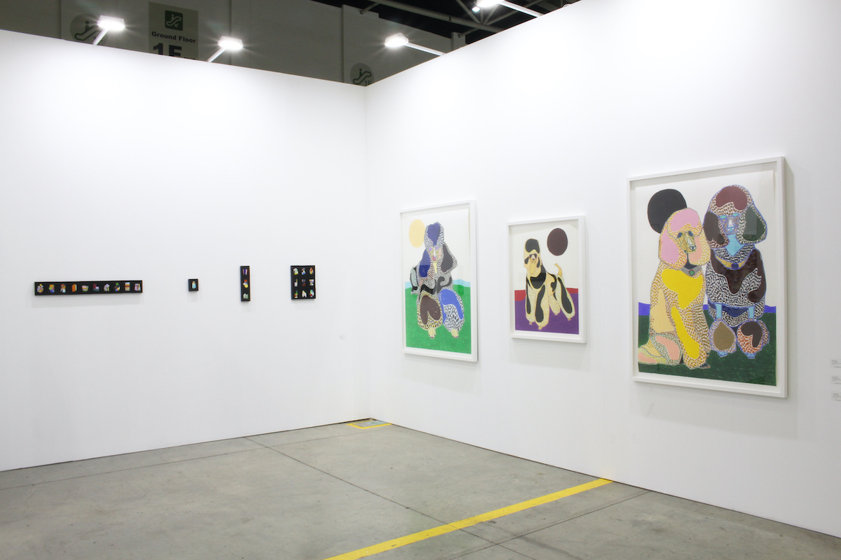 Installation view, artwork, left to right: Takashi Suzuki, Susumu Kamijo