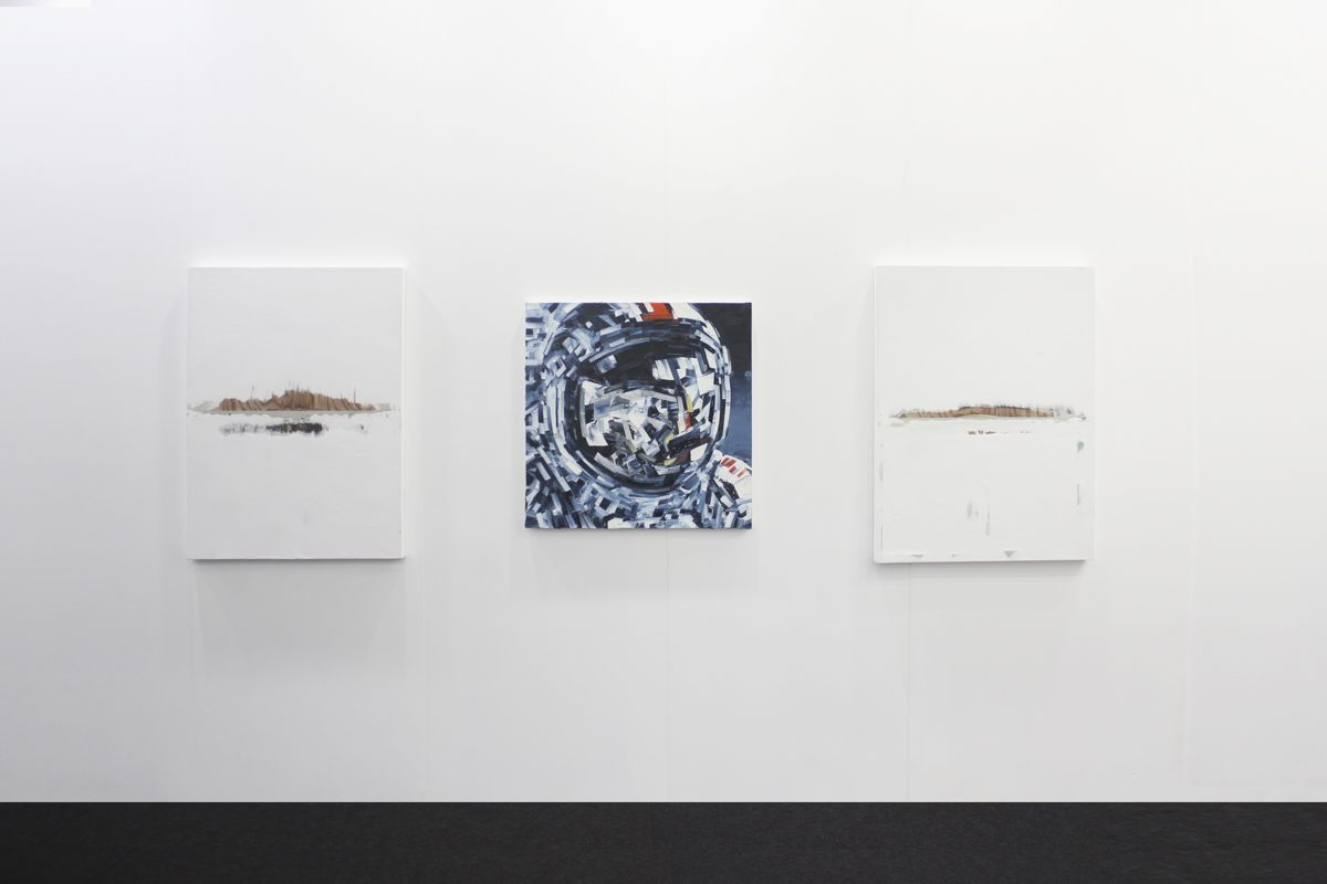 Installation view, artwork, left to right: Noriyuki Haraguchi, Michael Kagan