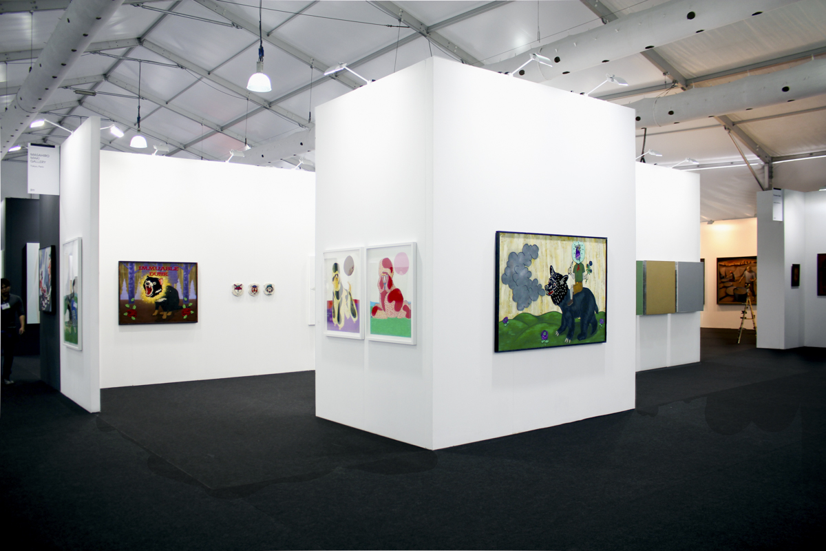 Installation view, artwork, left to right: Susumu Kamijo; Koichiro Takagi; Noriyuki Haraguchi