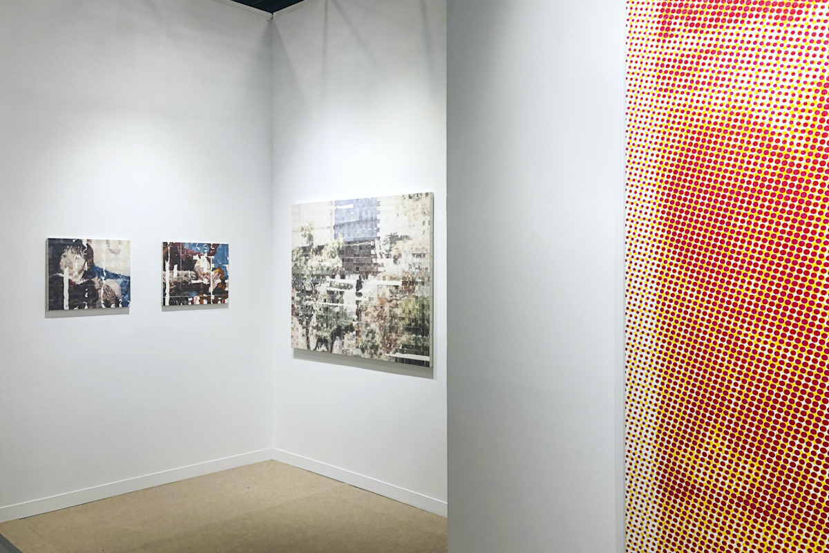 Installation view, artwork, left to right: Shiori Tono, Mungo Thomson