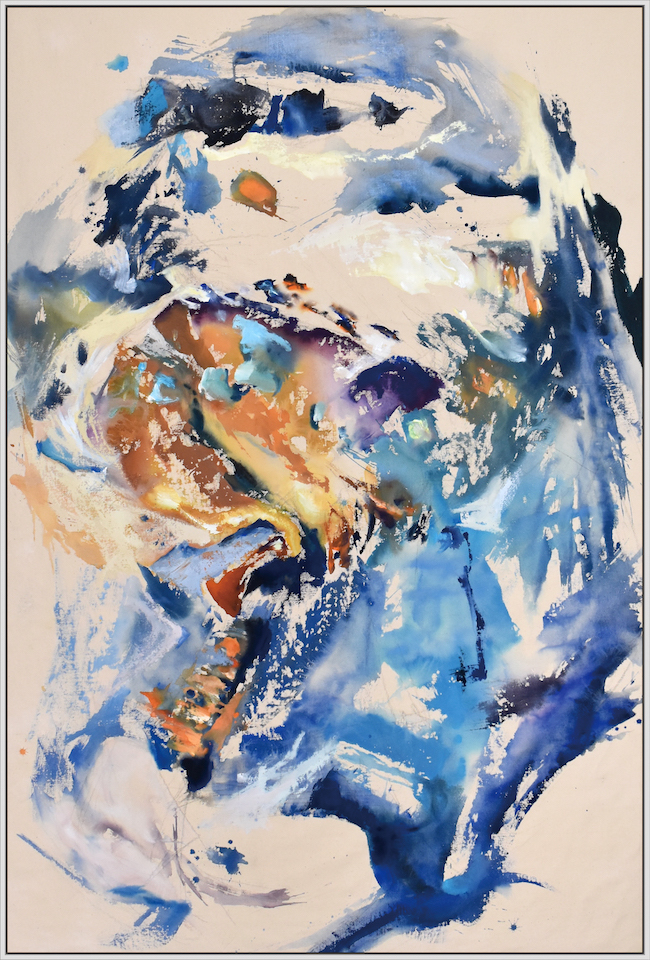 Anne Kagioka Rigoulet, <em>Element b-3</em>, 2019, acrylic on canvas, 194.0 x 130.3 cm