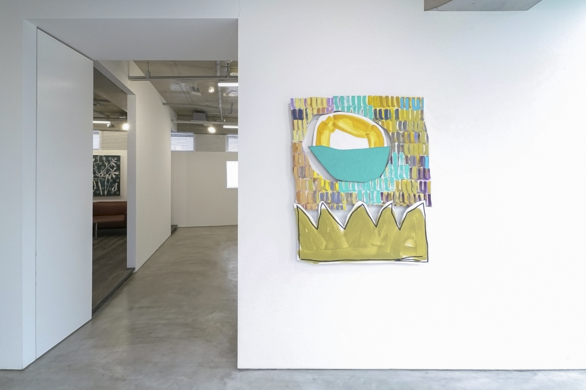 Installation view, artwork, left to right: Jennifer Rochlin; Justine Hill