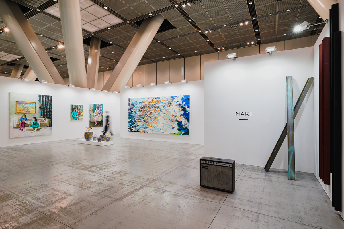 Installation view, artwork, left to right: Marius Bercea,Takuro Tamura, Anne Kagioka Rigoulet, Kaz Oshiro