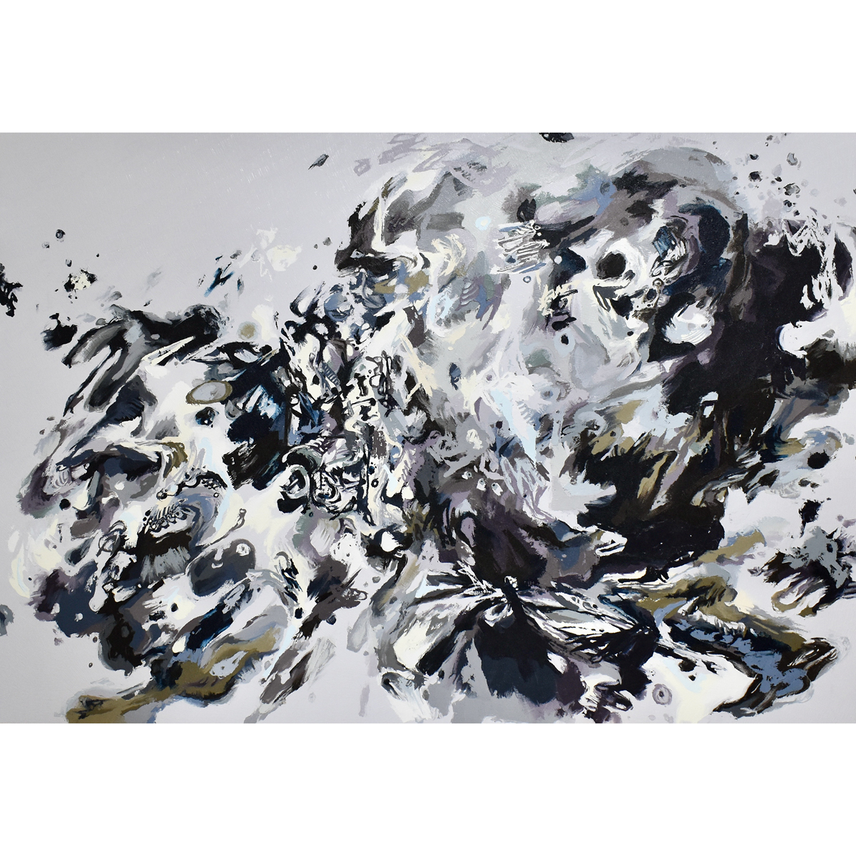 Anne Kagioka Rigoulet, <em>Portrait-pair-2</em>, 2022, oil and mixed media on panel, 112.0 x 162.0 cm