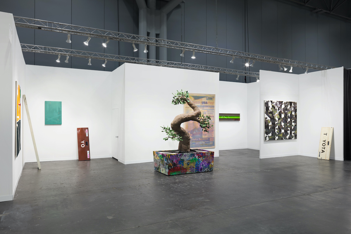 Installation view, artwork, left to right: Susumu Kamijo; Kaz Oshiro; Takuro Tamura; Mungo Thomson, Photo: Pierre Le Hors