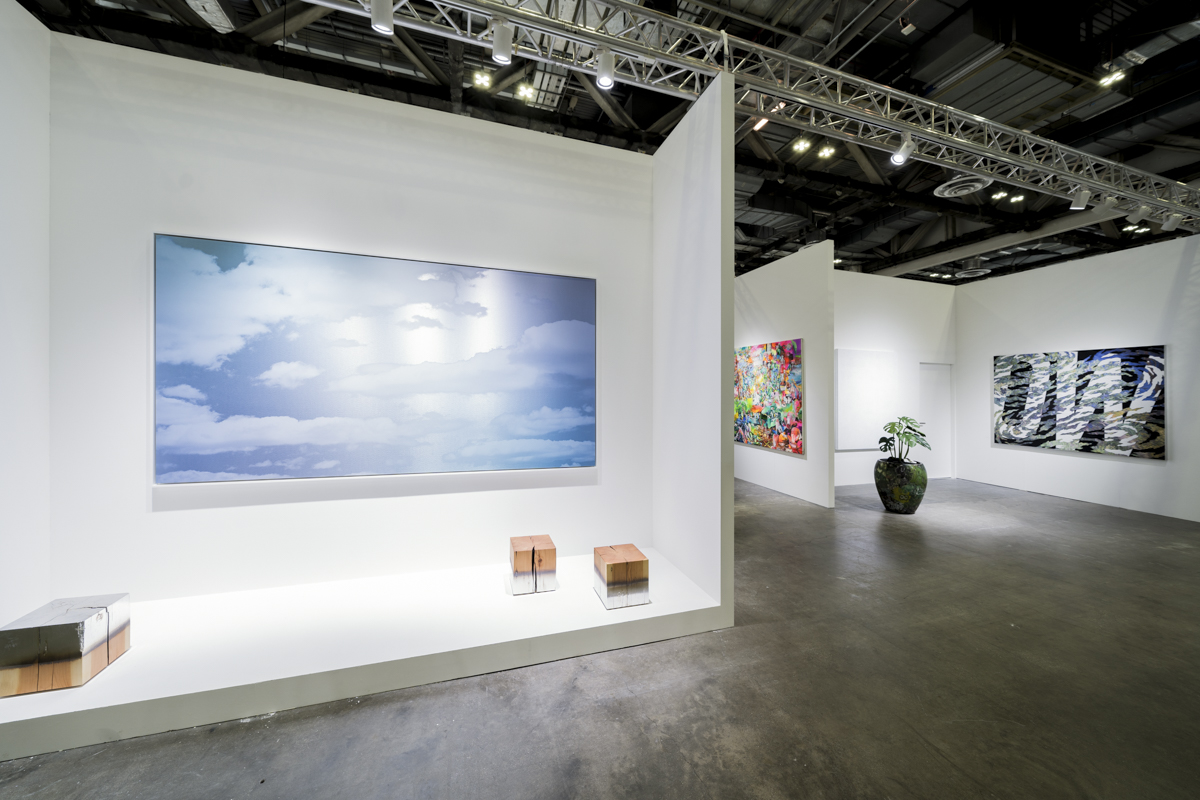 Installation view, artwork, left to right: Miya Ando; Ayumu Yamamoto; baanai; Takuro Tamura