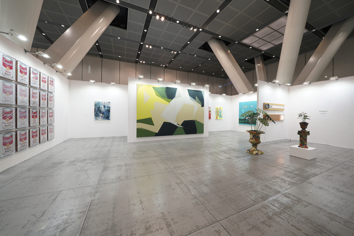 Installation view, artwork, left to right: Tammi Campbell; Michael Kagan; Tomohito Ushiro; Brian Harte,; Takuro Tamura; Satoru Tamura