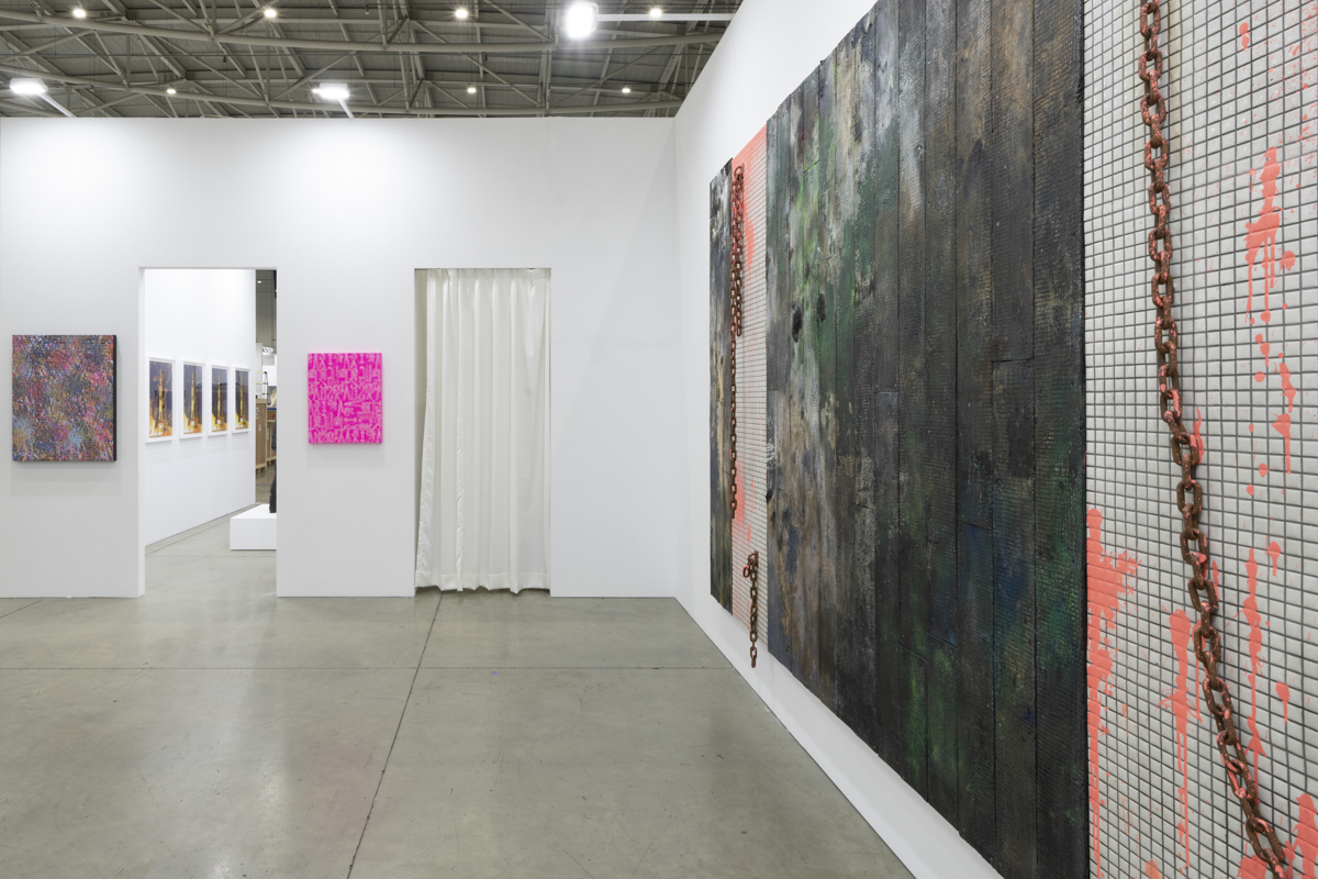 Installation view, artwork, left to right: baanai, Michael Kagan, Keisuke Tada