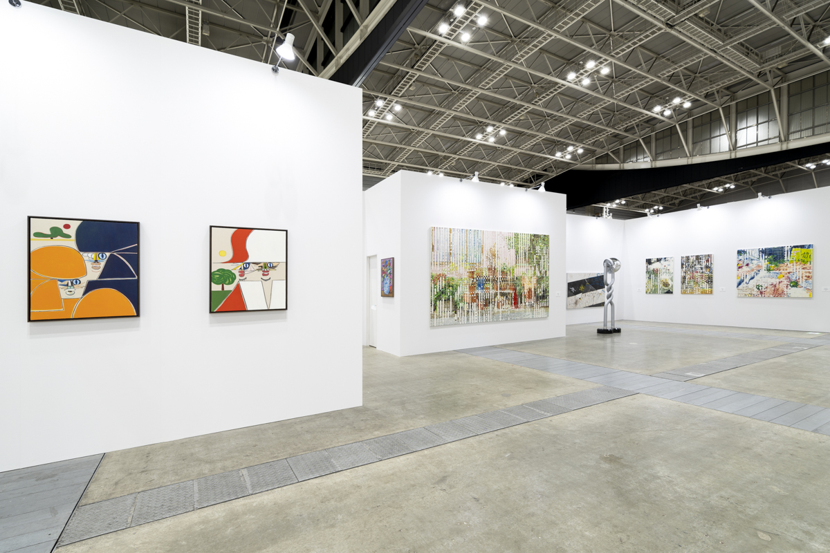 Installation view, artwork, left to right: Susumu Kamijo; Andrew Salgado; Shiori Tono; Takuro Tamura