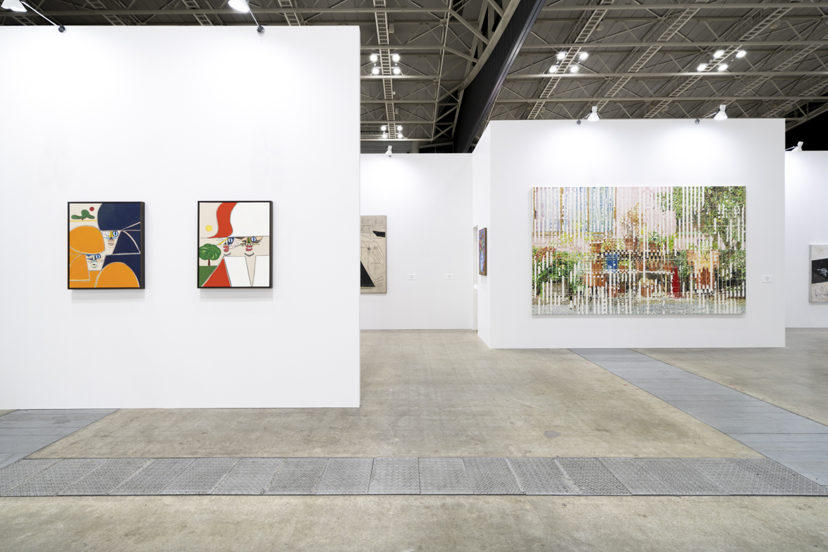 Installation view, artwork, left to right: Susumu Kamijo; Anthony Miler; Andrew Salgado; Shiori Tono; Takuro Tamura