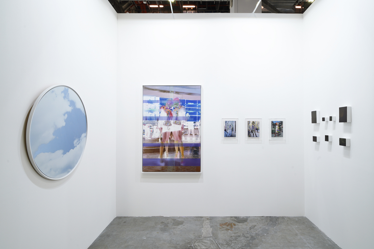 Installation view, artwork, left to right:  Miya Ando, Asami Kiyokawa, Keisuke Tada